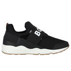 Boys Black Logo Trainers, 1, hi-res